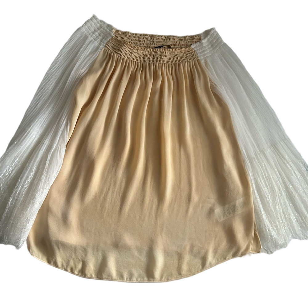 Kobi Halperin Veruka Blouse Silk Sheer Sleeve Off the Shoulder Cream White Med - Picture 4 of 14